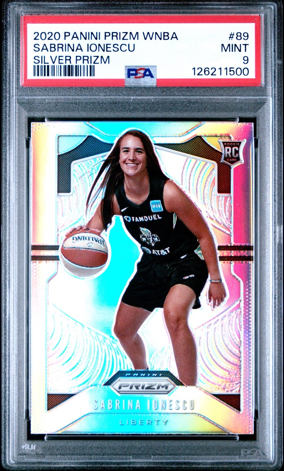2020 Prizm WNBA Sabrina Ionescu #89 RC Rookie Silver Prizm PSA 9