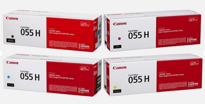 #ad Canon 055H High Yield Color Toner Set 4 Pack: C M Y K $372.50