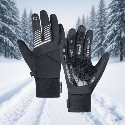 Winter Motorcycle Gloves Men Women Warm Windproof Touchscreen Full Finger Gloves
