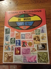 Stanley Gibbons 30 Music   Stamps 1960s Sealed Pack 5/-