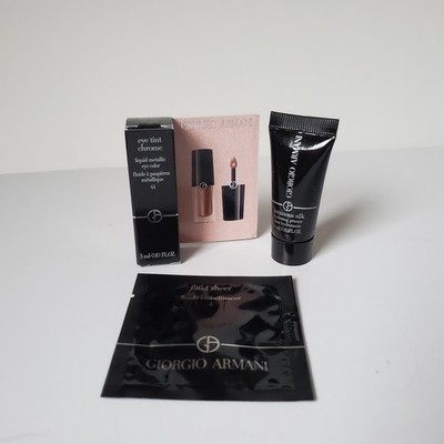 Sample Giorgio Armani Eye Tint Chrome 44 Rose Gold 0.1oz/3ml Primer, Fluid Sheer