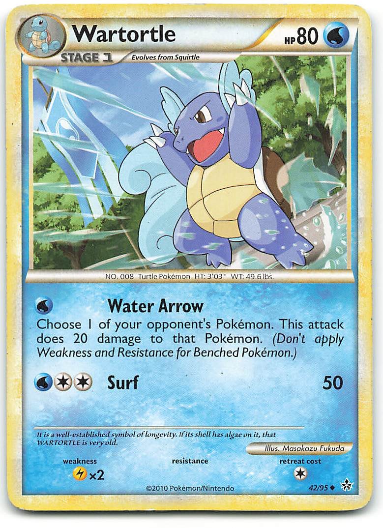 Wartortle 42/95 Uncommon HGSS Unleashed Pokemon