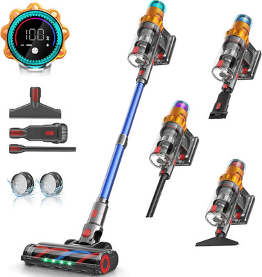 Belife S8 Cordless Vacuum Cleaner, 600W 48Kpa Stick Vacuum with 65Mins Runtime,