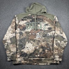 Cabela's Camo Hoodie Mens Large Green Camouflage Performance Fleece