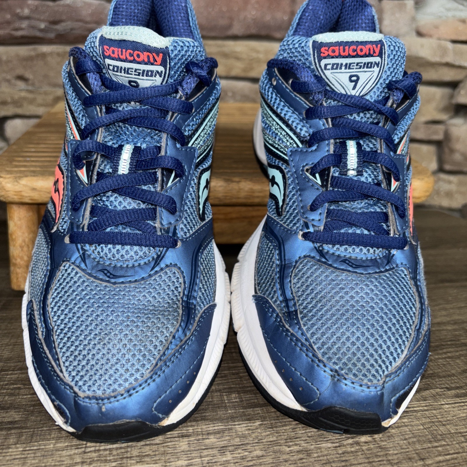 Saucony Shoes Cohesion 9 Women's Size 7 Blue/Coral Athletic Running Sneaker*Read thumbnail 4