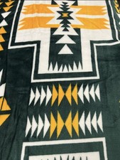 Manta reversible de felpa estilo nativo americano de 2 capas doble/completa Green Bay Packers