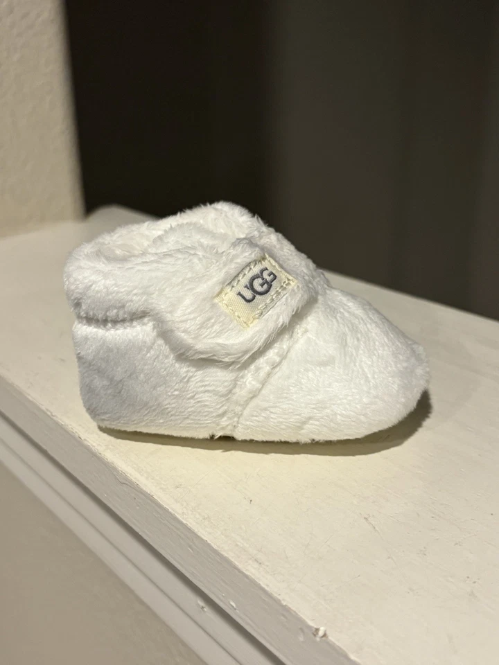 UGG Bixbee младенца мягкий Baby ботинок тапочки чисто белый размер 0/1 ~ 0-6 месяцев - Изображение 2 из 4
