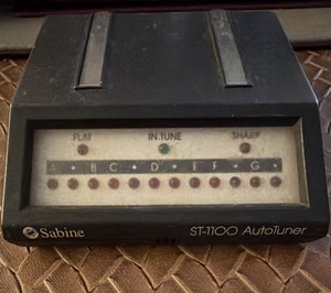 Sabine ST-1100 AutoTuner Tuner for Guitar/Bass, Calibrate, 9V DC, Black