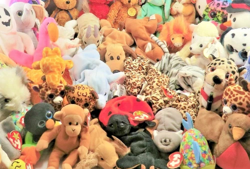 Huge Lot 50 TY Beanie Babies Mix Vintage 90s & Modern Beanie Plush Toys w/Tags