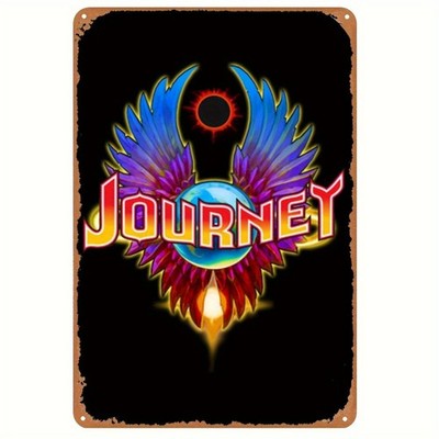 2D flat-1pc Journey Band Inspired Vintage Iron Tin Metal Signs, 8''x12'' - No Elec