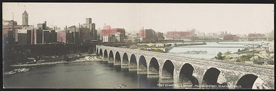 Stone Arch Bridge, milling district, St. Anthony Falls, Minneapolis, Minn.