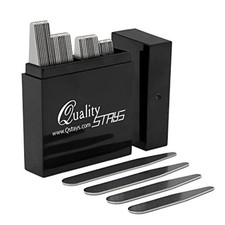 44 Metal Collar Stays for Men 4 Sizes in Elegant Black Box