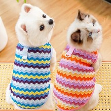 Small Pet Dog Cat Summer Shirts Vest Clothes Cute Puppy T-Shirt Coat Apparel USA