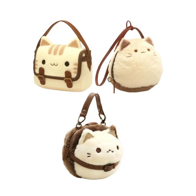 Katze Plüsch Handtasche Dekoration Cartoon Kosmetiktasche für Reise Urlaub Festival