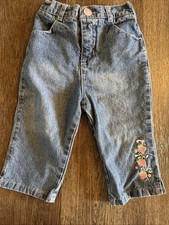 Vintage Y2K Strawberry Shortcake Jeans Denim Girls 3T Embroidered Lace