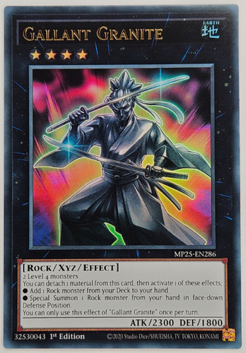 Yu Gi Oh - MP25-EN286 - Gallant Granite - Ultra Rare  - NM/M