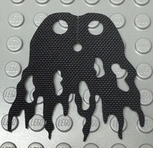 Black Tattered Cloth Cape For LEGO® Minifigures - Castle, HP, Ninjago, Star Wars