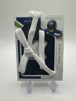 2021 Panini Immaculate DK Metcalf Sneak Peak Laces Relic Patch /5 Player Worn