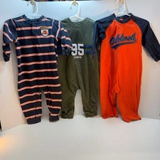 OshKosh B'gosh Baby Boys Football Striped Romper 18 Months One Piece Lot Vintage
