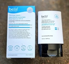 belif The True Cream Aqua Bomb Sunscreen BS SPF 45, 1.69 oz No White Cast NIB!