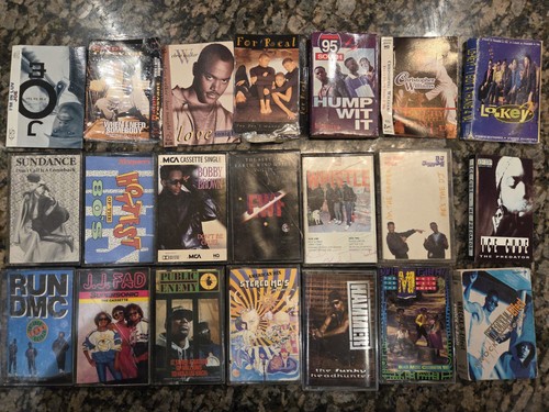EMPTY Vintage Cassette Tape Case Run DMC Jj Fad Etc NO TAPES JUST CASES Sleeves