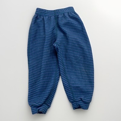 Patagonia Baby Micro Fleece Pants Toddler 12 mon Blue Striped Winter Camping