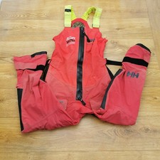 Helly Hansen Aegir Ocean Race Series 2.0 Salopettes Sailing Bib Mens L Large Red
