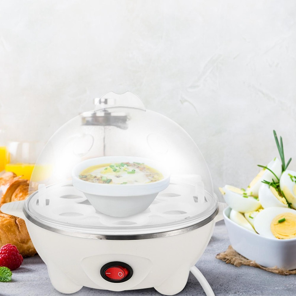 Electric Egg Cooker 7-Capacity BPA-Free Hard-Boiled Egg Maker w/ Auto-Off Cup