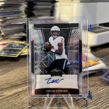 Zeon Chriss Auto 2025 Leaf Metal Football Silver Laser Autograph ssp