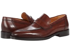 Bruno Magli Nathan Rust Italian Calf Leather Penny Loafers Men's 9.5 Made Italy