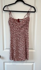 Reformation Presley Red Ditsy Floral Mini Dress Size 6 Tie Strap Fairy Boho KK20