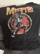 Misfits Black Skeleton Graphic T-Shirt Band Tee Rock  Pop Music Merch size M