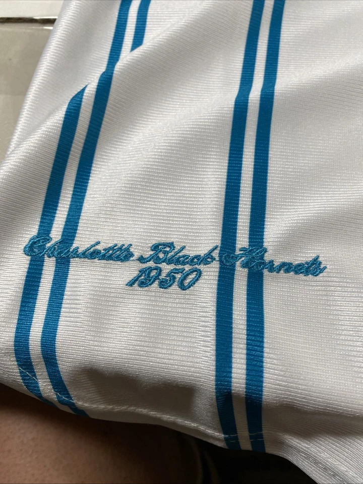 Camiseta Charlotte Black Hornets 1950 Liga Negra Tocado Clásicos Hombre’s M $125 Foto 4 de 4