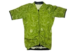 VELOCIO Green Floral HAWAIIAN-STYLE CYCLING JERSEY Italy-Made Bike Shirt Women S