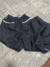 Nike Windbreaker Track Pants Women's Small Black and Navy Vintage 90s Streetwear