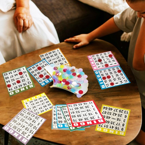 Carte da gioco Bingo - 100 libri da 10 fogli per divertenti notti di bingo - Foto 7 di 8