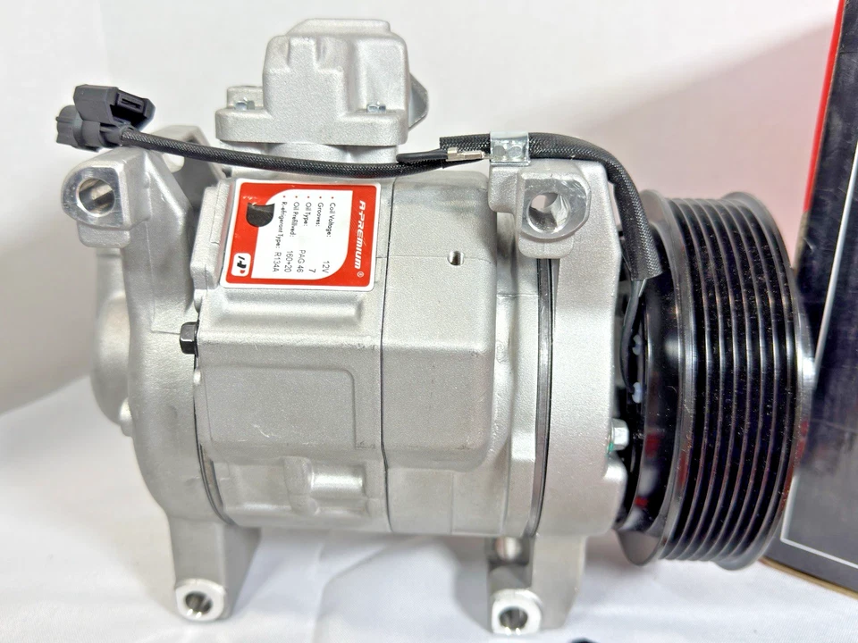 A-Premium AC Compressor w/ 4-Groove Pulley & 10PA15C Style for Honda Civic Acura - Image 2 of 4