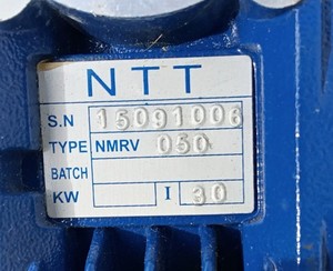 Qty-2 NTT NMRV050 30:1 Hollow Bore Right Angle Gearbox Metric Shaft Size?