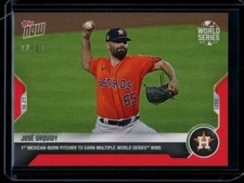2021 Topps Now #1017 Jose Urquidy Red Parallel Card #d /10