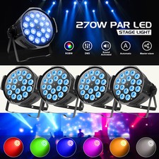 4X 270W 18LED RGBW PAR Lights Stage Lighting DMX DJ Disco Party Club Show Light