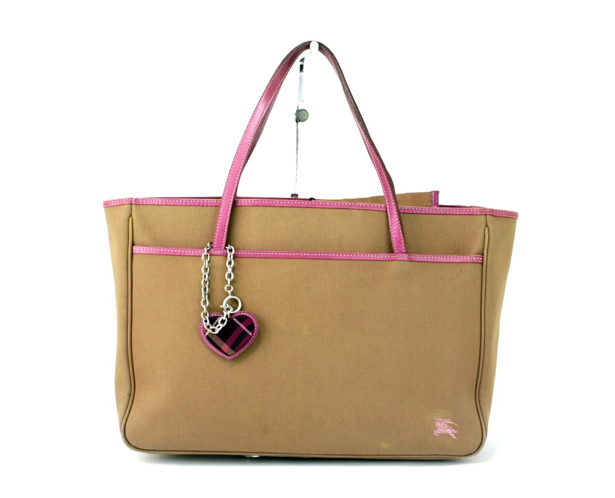 Burberry pink tote bag discount