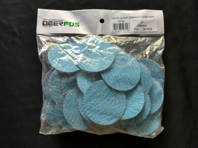 DeerFos - 3'' TR 50 Grit Quick Change Disc Zirconia Alumina - 25 Ea Box 