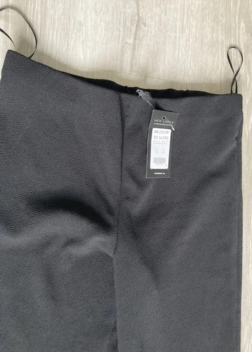 DAMAS NEW LOOK SFL RIVERPOOL RIB PANTALONES ACAMPANADOS NEGROS TALLA 12 BNWT REGALO NAVIDAD - Imagen 4 de 12