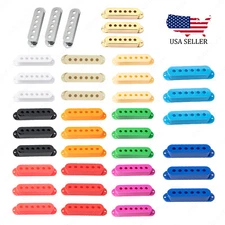 3 Pcs Plastic SSS Single Coil Pickup Covers For Fender SQ Strat multiColors