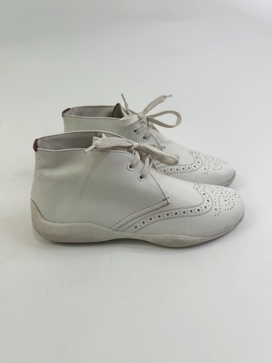 Prada size 8 Authentic Prada White Leather Sneakers – Women main image 3