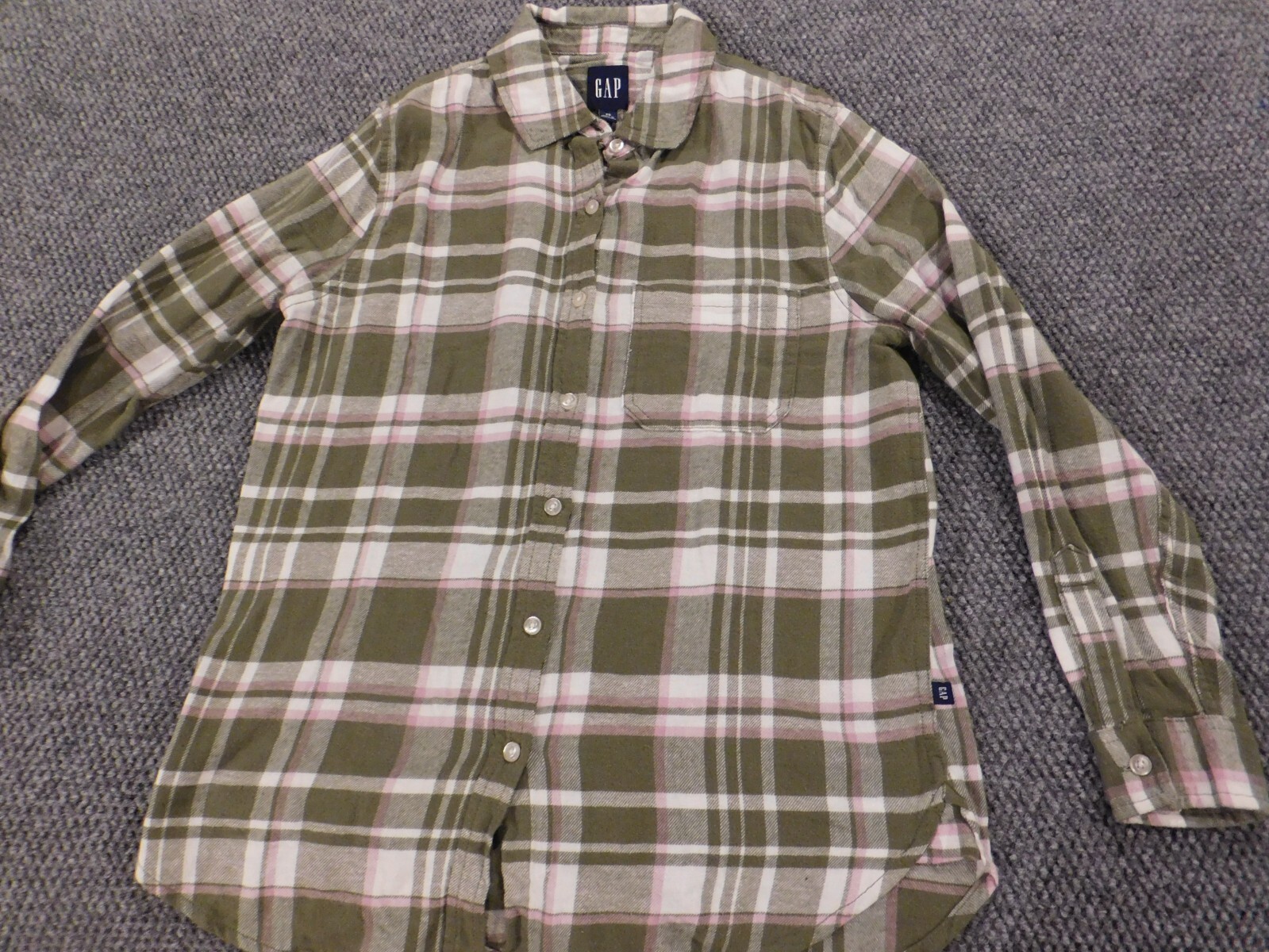 Gap Womens Blouse Extra Small Green  button down … - image 1