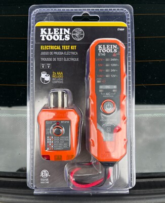NEW Klein Tools ET40VP Electrical Kit: Digital AC/DC Voltage & Receptacle Tester