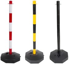 Plastic Safety Barrier Event Queue Security Fence Post With Base