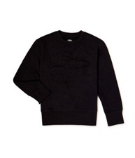 BOYS LONG SLEEVE PULLOVER FLEECE TOP BLACK SWEATER / SWEATSHIRT SIZE XS 4-5 NEW