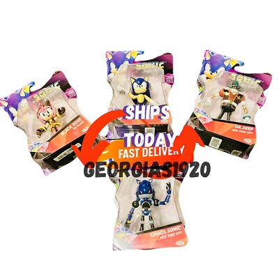 2024 Jakks Sonic THE Hedgehog PRIME 5  Wave 3 CHAOS x DR DEEP x BLACK ROSE ! xx
